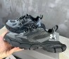 Мужские текстильные кроссовки Balenciaga Under Armour серые с черным 2024