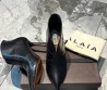 Женские кожаные ботильоны Alaia черные каблук 9 см 2024