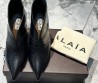 Женские кожаные ботильоны Alaia черные каблук 9 см 2024