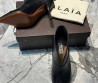 Женские кожаные ботильоны Alaia черные каблук 9 см 2024