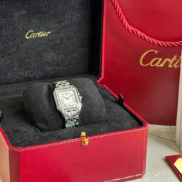 Женские часы Cartier Panthere серебристые 27х37 мм 2025