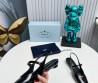 Кожаные босоножки Prada черные лакированные 2025
