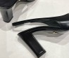 Женские кожаные туфли Prada черные на ремешках каблук 9 см 2025