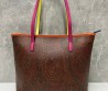 Женская кожаная сумка Etro коричневая 30х40х15 2025