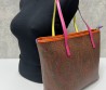 Женская кожаная сумка Etro коричневая 30х40х15 2025
