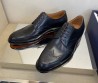 Мужские кожаные туфли Christian Dior черные с перфорацией 2025