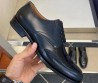 Мужские кожаные туфли Christian Dior черные с перфорацией 2025