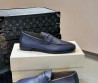 Мужские кожаные лоферы Santoni синие 2025