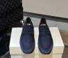 Мужские замшевые лоферы Santoni синие 2025