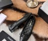 Женские кожаные балетки Chanel черные с бантиком 2025