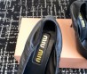 Женские кожаные туфли Miu Miu черные каблук 10 см 2025