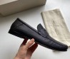 Мужские кожаные лоферы Santoni черные 2025