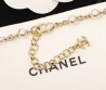 Женское колье Chanel серебристое с жемчужинами и бантиками 2025