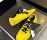 Женские комбинированные кроссовки Prada Collapse Re желтые 2025