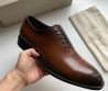 Мужские кожаные туфли Santoni коричневые 2025