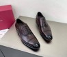 Мужские кожаные туфли Salvatore Ferragamo темно-коричневые 2025