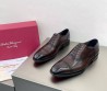 Мужские кожаные туфли Salvatore Ferragamo темно-коричневые 2025