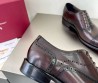 Мужские кожаные туфли Salvatore Ferragamo темно-коричневые 2025