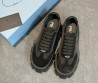 Женские комбинированные ботинки Prada черные 2025