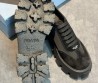 Женские комбинированные ботинки Prada черные 2025