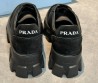 Женские комбинированные ботинки Prada черные 2025