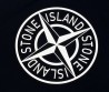 Мужская футболка Stone Island Logo черная с белым логотипом 2025