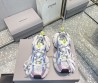 Мужские комбинированные кроссовки Balenciaga белые с разноцветными вставками 2025