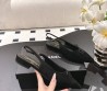 Женские замшевые туфли Chanel Slingback черные 2025