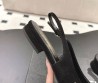 Женские замшевые туфли Chanel Slingback черные 2025