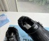 Женские кожаные лоферы Prada черные с бахромой 2025