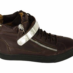 Осенние кожаные ботинки Giuzeppe Zanotti Brown High