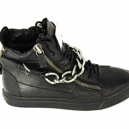 Осенние кожаные ботинки Giuzeppe Zanotti Black High Z