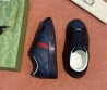 Женские комбинированные кроссовки Gucci Ace черные 2025