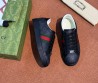 Женские комбинированные кроссовки Gucci Ace черные 2025