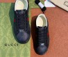 Женские комбинированные кроссовки Gucci Ace черные 2025