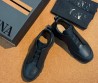 Мужские кожаные кроссовки Ermenegildo Zegna черные 2025