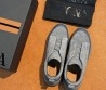 Мужские замшевые кроссовки Ermenegildo Zegna серые с кожаной вставкой 2025