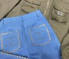 Женские джинсы Chanel широкие голубые 2025