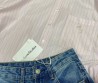 Женская рубашка Acne Studios розовая в полоску 2025