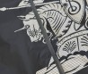 Женская куртка ветровка Burberry черная с принтом 2025