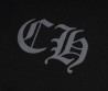 Женская футболка оверсайз Chrome Hearts черная с белым принтом 2025