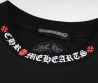 Женская футболка оверсайз Chrome Hearts черная с белым принтом 2025