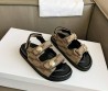 Женские текстильные сандалии Balenciaga бежевые 2025