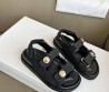 Женские текстильные сандалии Balenciaga черные 2025