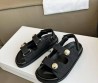 Женские текстильные сандалии Balenciaga черные 2025