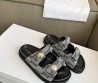 Женские текстильные шлепанцы Balenciaga серые 2025