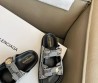 Женские текстильные шлепанцы Balenciaga серые 2025