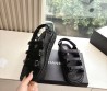 Женские кожаные сандалии Chanel черные 2025