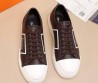 Мужские кожаные кеды Santoni коричневые 2025