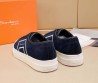 Мужские замшевые кеды Santoni синие 2025